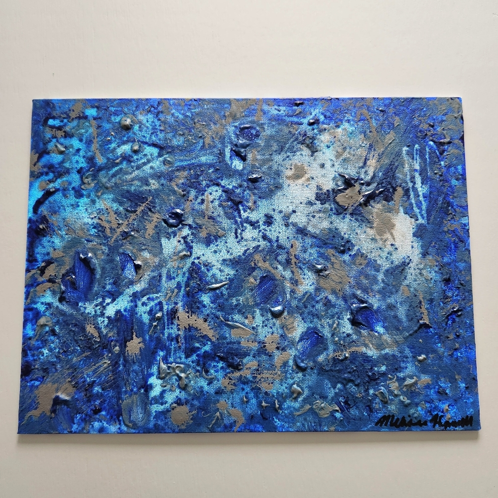 NEW! "Dissolving" original art hand painted acrylic abstract canvas painting